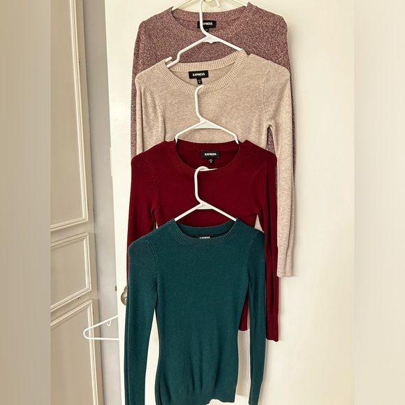 EUC Lot of 4 Express Crewneck Sweaters sz XS - Picture 8 of 11